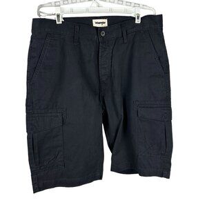 Wrangler Mens Cargo Shorts Size 36 Black Cotton Comfortable & Durable
